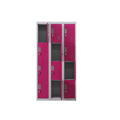 12-Door Locker for Office Gym Shed School Home Storage - Padlock-operated