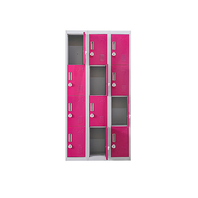 12-Door Locker for Office Gym Shed School Home Storage - 3-Digit Combination Lock