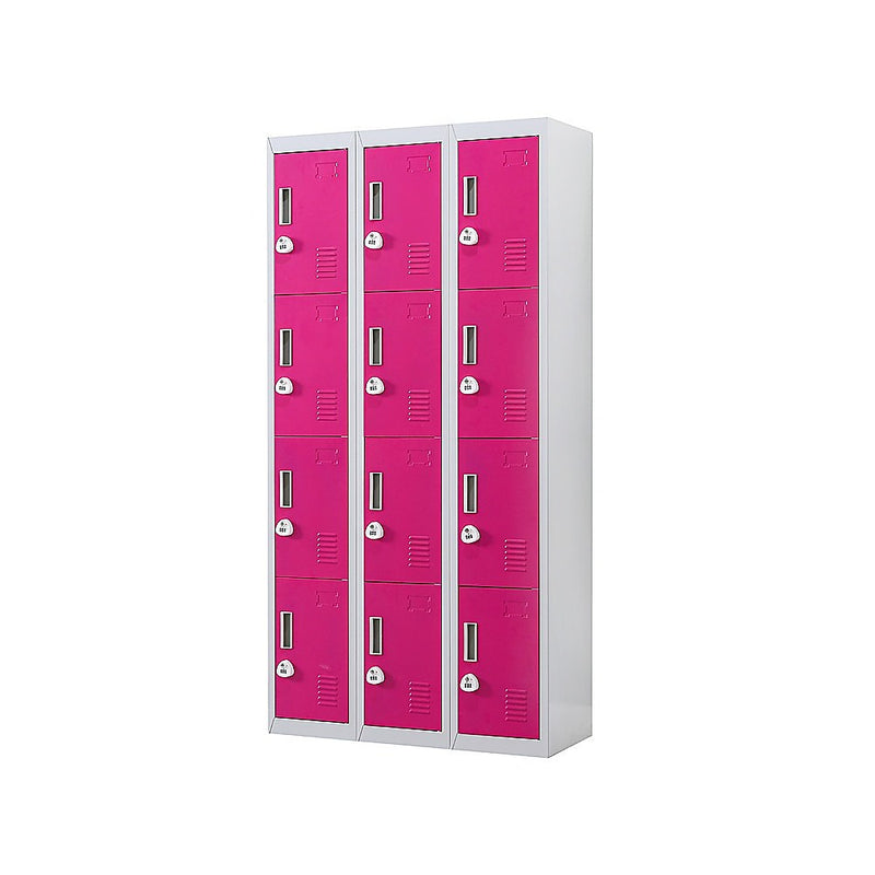 12-Door Locker for Office Gym Shed School Home Storage - 3-Digit Combination Lock