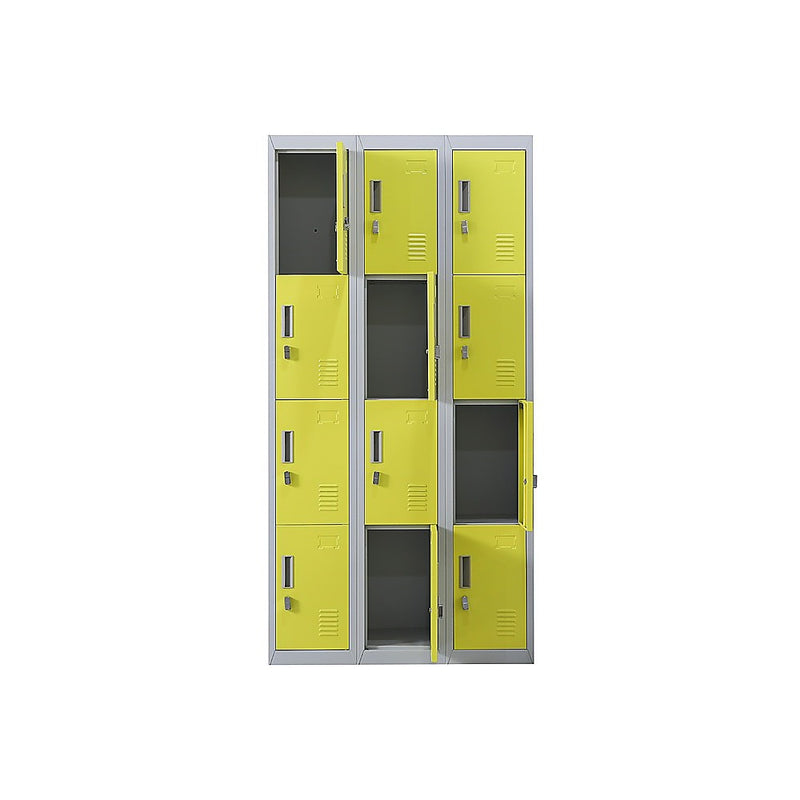 12-Door Locker for Office Gym Shed School Home Storage - Padlock-operated