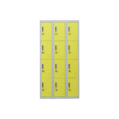 12-Door Locker for Office Gym Shed School Home Storage - Padlock-operated