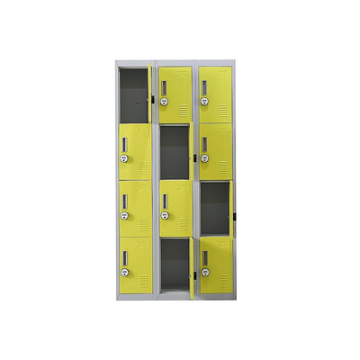 12-Door Locker for Office Gym Shed School Home Storage - 4-Digit Combination Lock