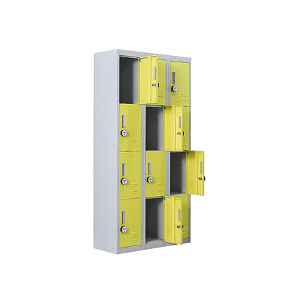 12-Door Locker for Office Gym Shed School Home Storage - 4-Digit Combination Lock