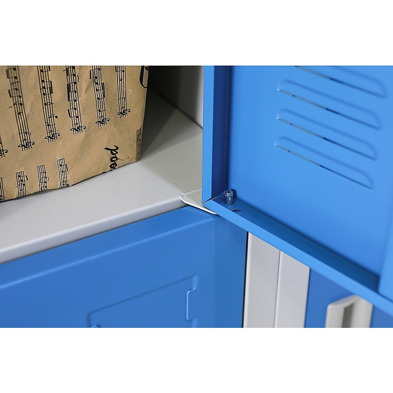 12-Door Locker for Office Gym Shed School Home Storage - Standard Lock with Keys