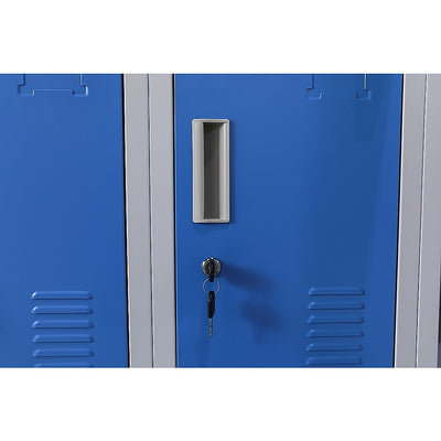 12-Door Locker for Office Gym Shed School Home Storage - Standard Lock with Keys