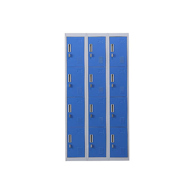 12-Door Locker for Office Gym Shed School Home Storage - Padlock-operated