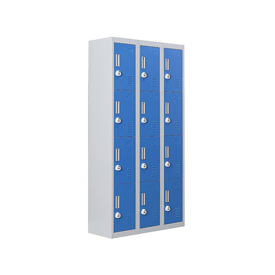 12-Door Locker for Office Gym Shed School Home Storage - 3-Digit Combination Lock