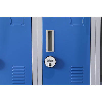 12-Door Locker for Office Gym Shed School Home Storage - 4-Digit Combination Lock