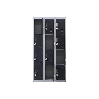 12-Door Locker for Office Gym Shed School Home Storage - 3-Digit Combination Lock