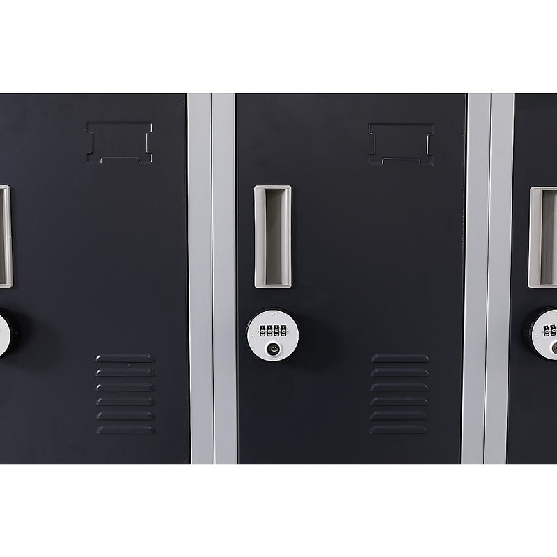 12-Door Locker for Office Gym Shed School Home Storage - 4-Digit Combination Lock