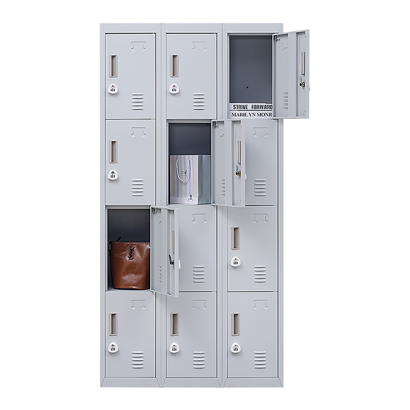 12-Door Locker for Office Gym Shed School Home Storage - 3-Digit Combination Lock