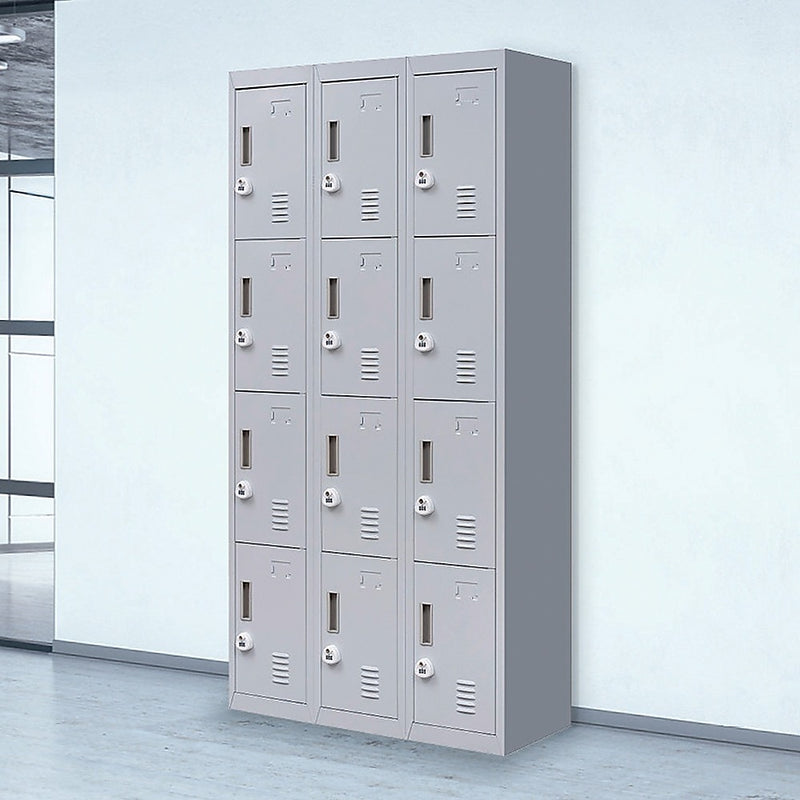 12-Door Locker for Office Gym Shed School Home Storage - 3-Digit Combination Lock