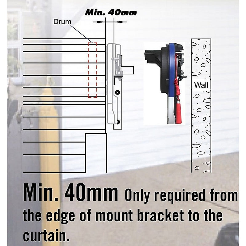 500N Max Automatic Garage Roller Door Opener Motor with Auto Reverse