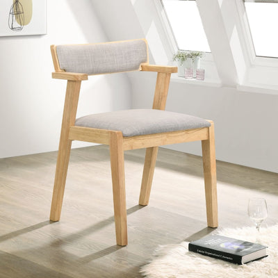 Elmo Dining Chair with Arm Rest in Natural