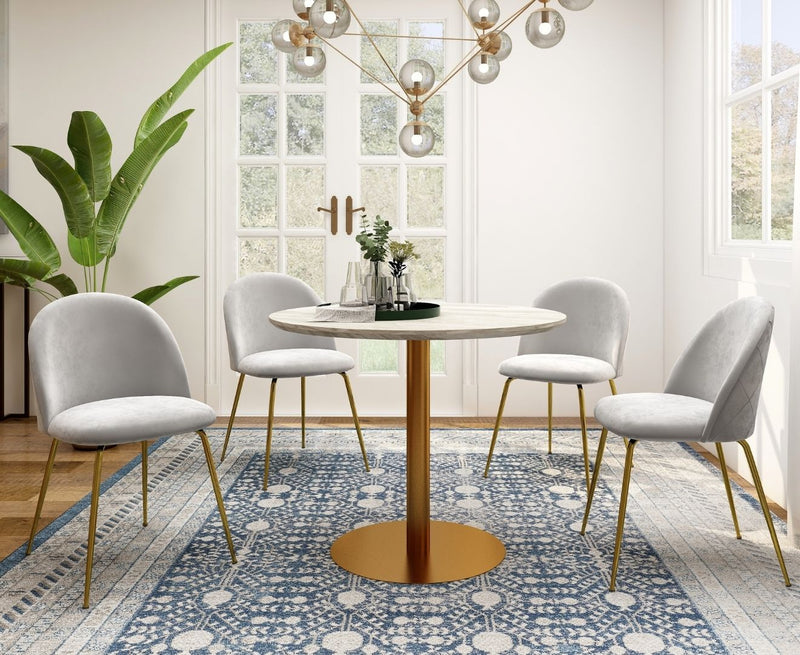 Grey Audrey Taylor Gold 5 Piece Dining Set