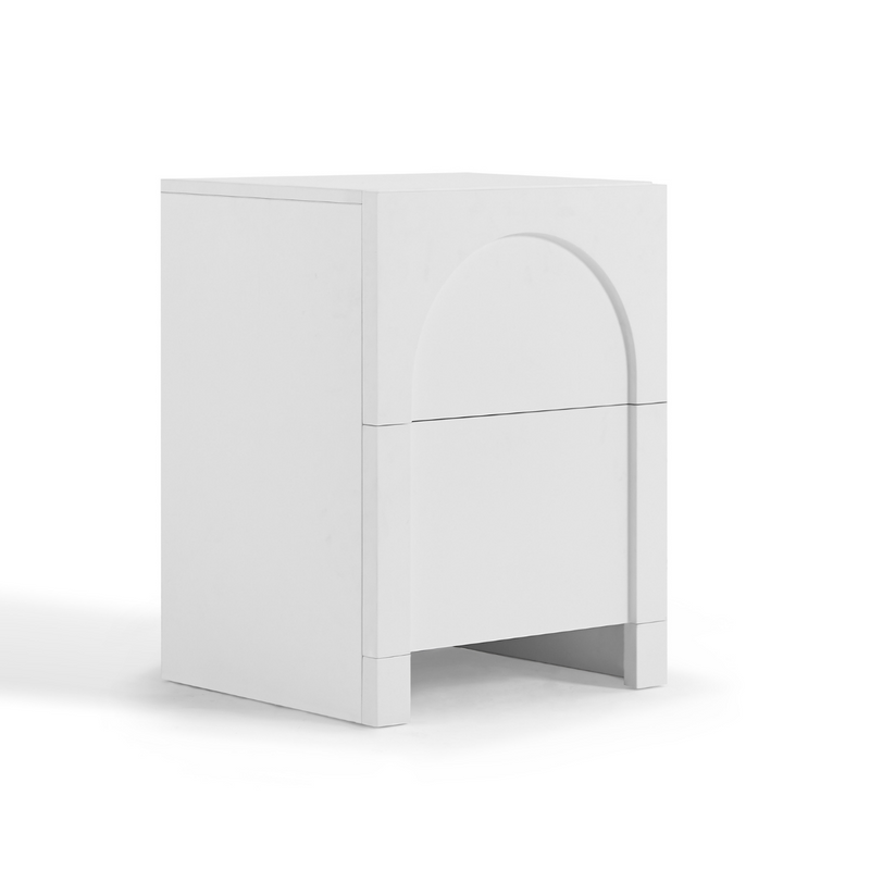 Dome White Bedside Table