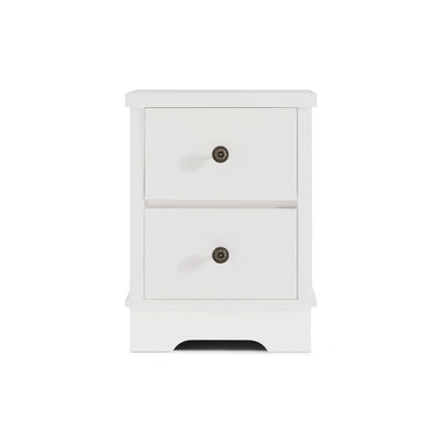 Margaux White Coastal Style Bedside Table