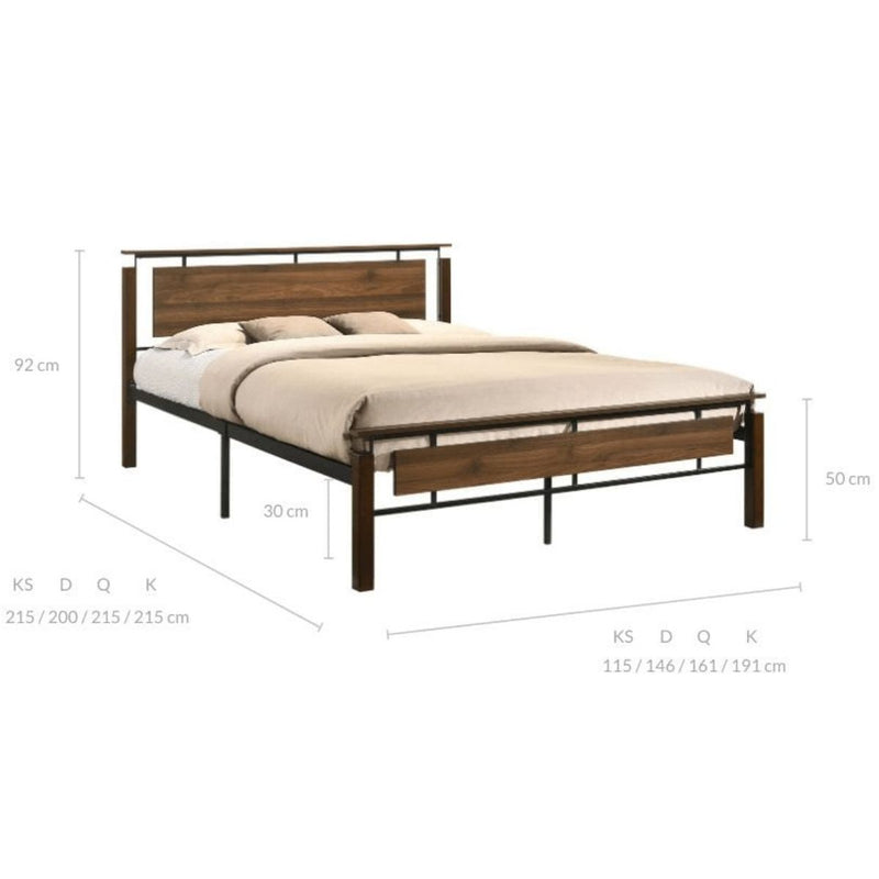 Nicole Industrial Bed Size King Single