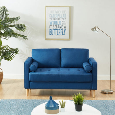 Cassandra 2 Seater Sofa Loveseat couch Blue