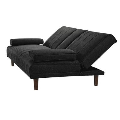 Fabric Sofa Bed with Cup Holder 3 Seater Lounge Couch - Charcoal