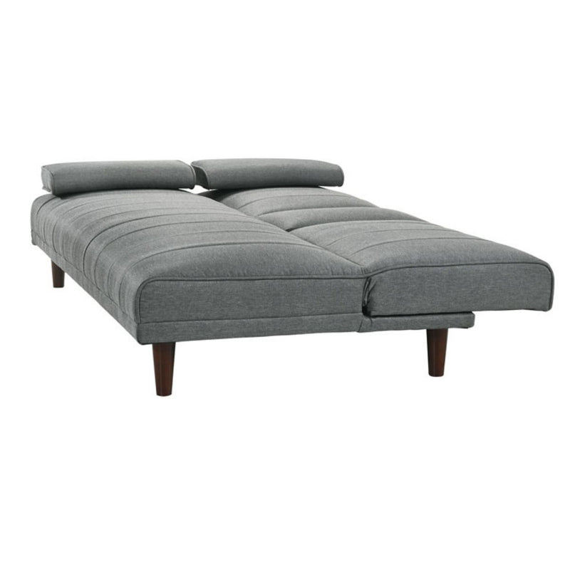 Fabric Sofa Bed with Cup Holder 3 Seater Lounge Couch - Light Grey