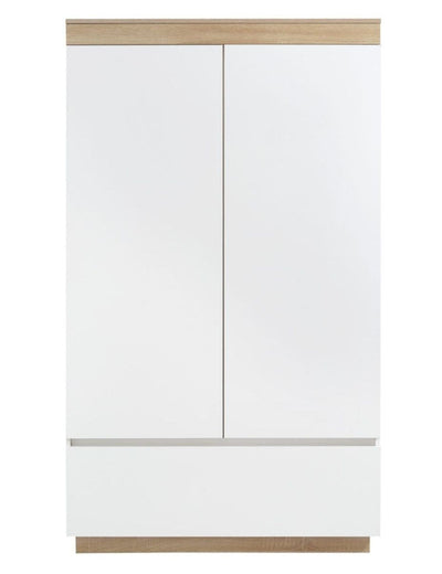 Aiden Industrial Contemporary White Oak Wardrobe