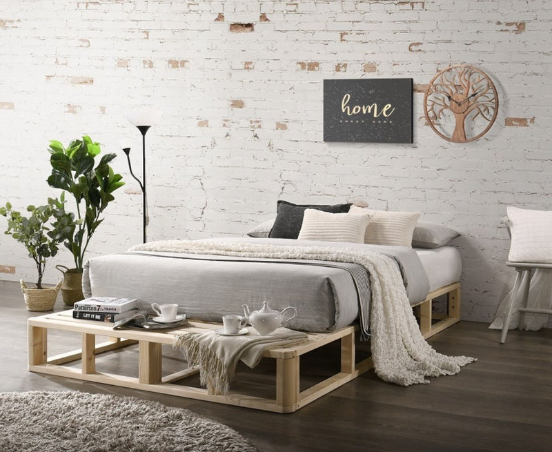 Kurt Wooden Platform Bed Frame Base Double