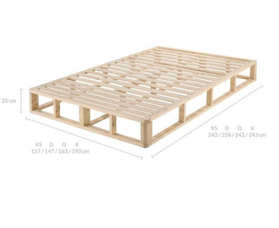 Kurt Wooden Platform Bed Frame Base Queen