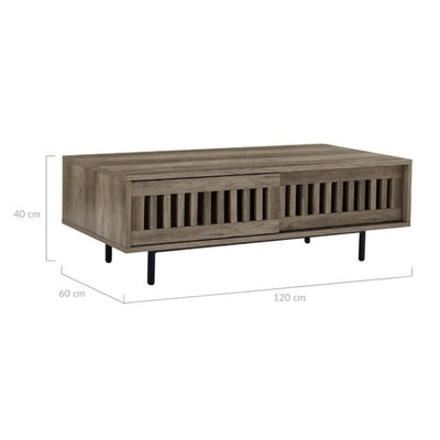 Nathan Mid-century Modern Dark Coffee Table with Storage