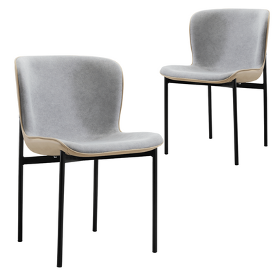 Harris Grey Mid-Century Design Dining Chair Set of 2