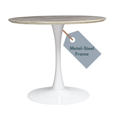 Jana White Mid-Century Design Round Dining Table