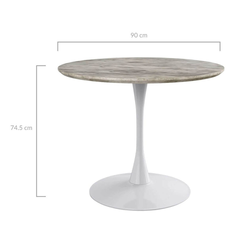 Jana White Mid-Century Design Round Dining Table