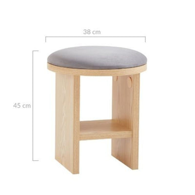 Jiro Wooden Dining Chair Stool