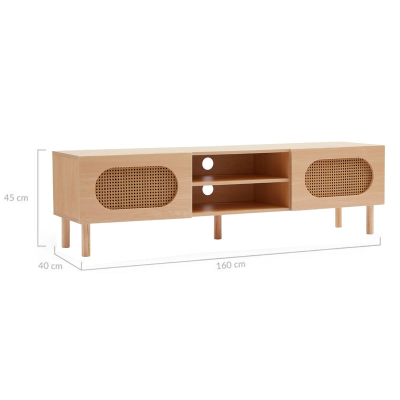 Kailua Rattan 160CM TV Stand in Maple