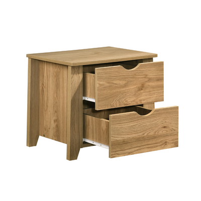 Mica Wooden Bedside Table with 2 Drawers