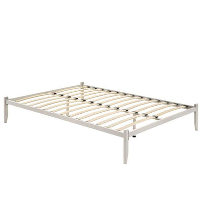 Metal Bed Base Frame Platform Foundation White - King Single