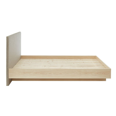 Wooden Floating Bed Frame King Natural Oak