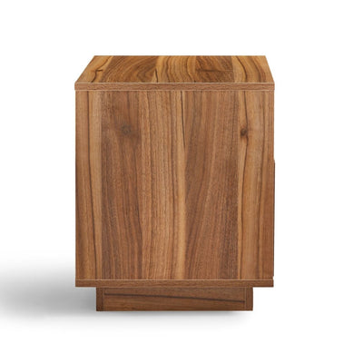 Nola Japandi Style Bedside Table in Walnut