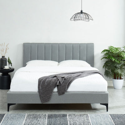 Orly Stone Grey Bed Frame in Size King