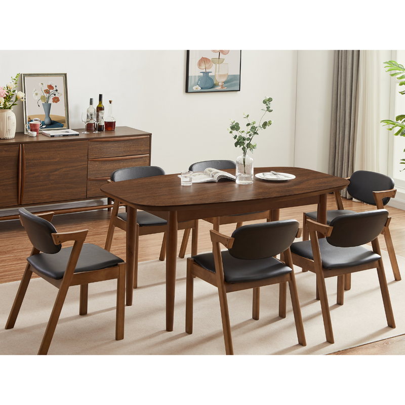 Pierre Walnut 140cm Dining Table