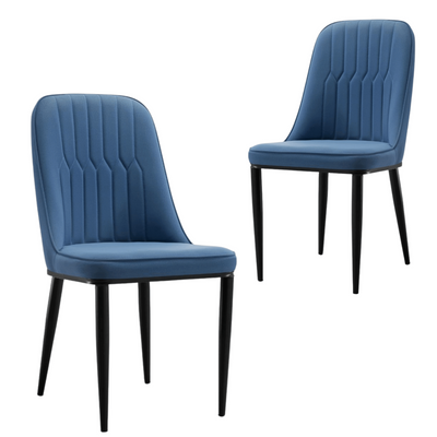 Stan Navy Elegant Classic Design Dining Chair Set of 2