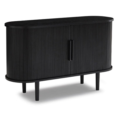 Tate Black Column Wooden Sideboard Table