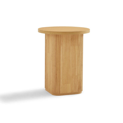 Tate Round Column Side Table in Natural