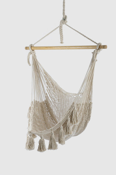 Deluxe Hammock Swing Chair in Plain Cream
