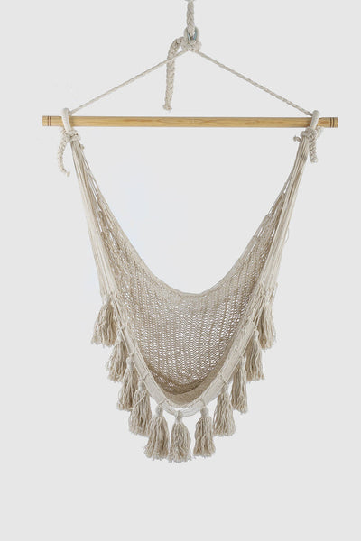 Deluxe Hammock Swing Chair in Plain Cream