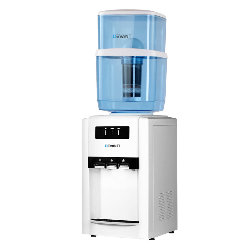 Devanti Water Cooler Dispenser Bench Top 22L w/2 Filter