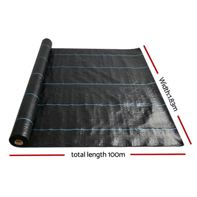 Instahut 1.83x100m Weed Mat Weedmat Control Plant