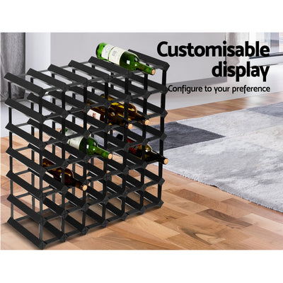 Artiss Wine Rack 42 Bottle Black