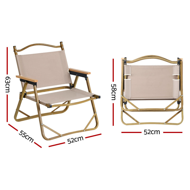 Gardeon Outdoor Furniture Picnic Table and Chairs Camping Wooden Egg Roll Portable Desk