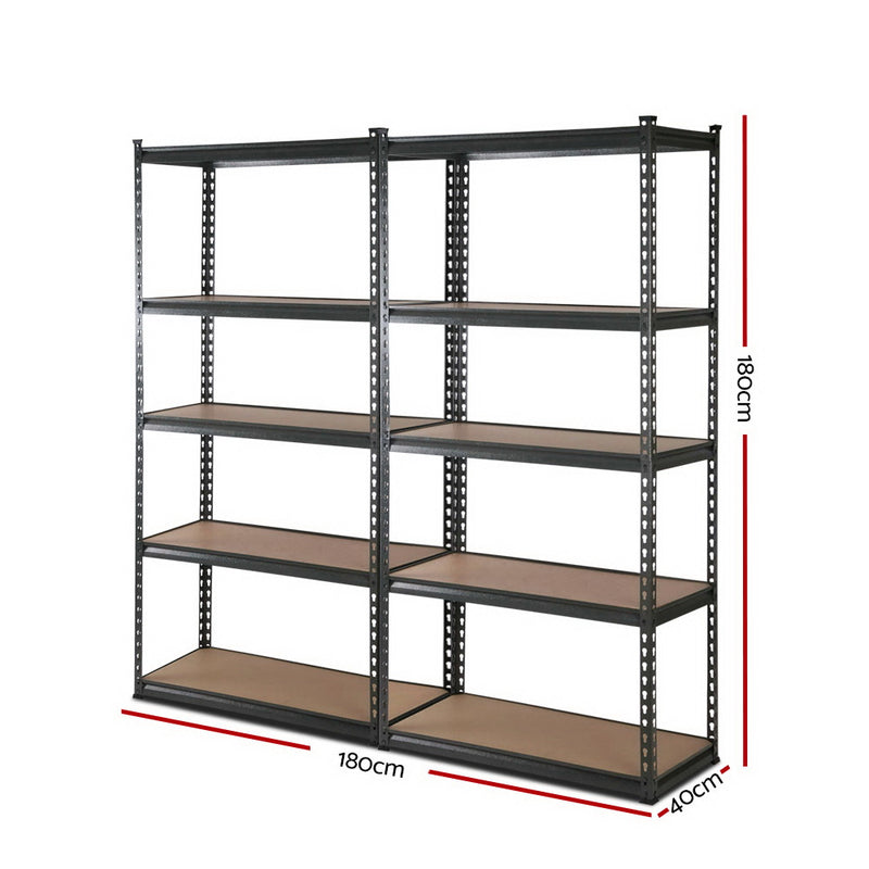 Giantz 2x1.8M Garage Shelving Warehouse Rack Pallet Racking Storage Charcoal